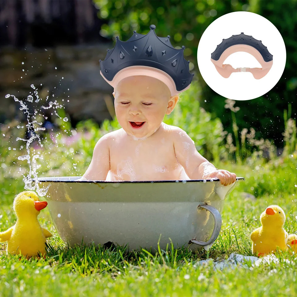 2 Pcs Hair Wash Cap Kids Shampoo Shower Caps for Washing Water Proof Infant Navy 250617