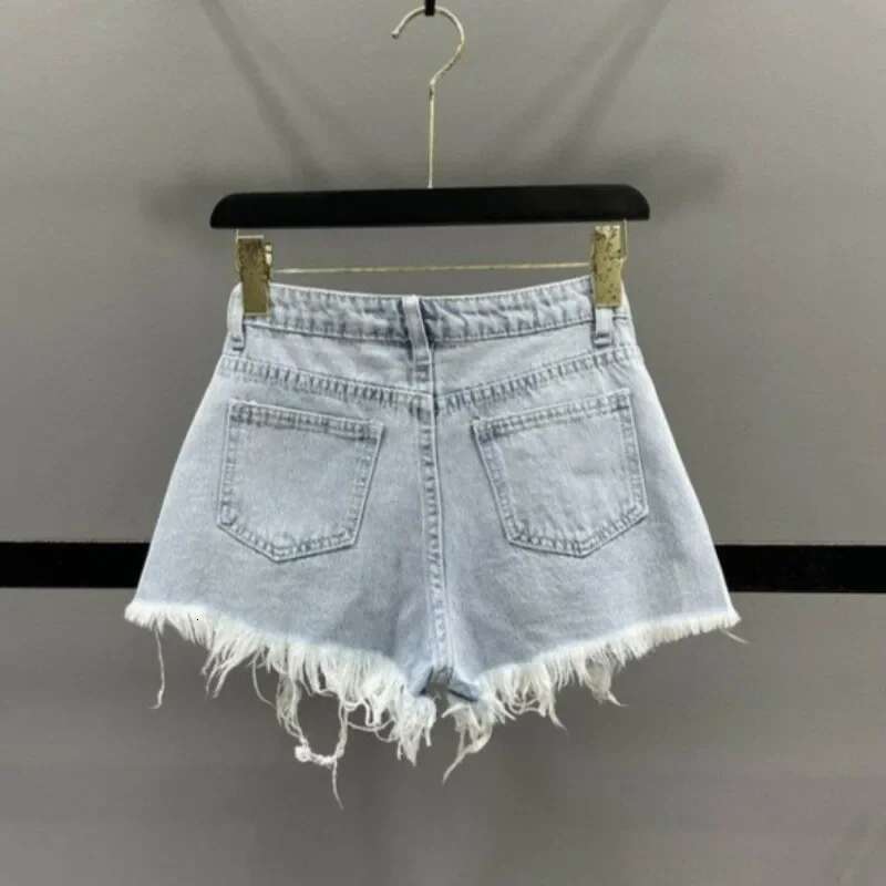 2025 Summer Ripped Short Jean Pants Woman Classic Wide Denim Shorts for Women Stretchy Y2k Vintage New In Comfy Fashion Clothing