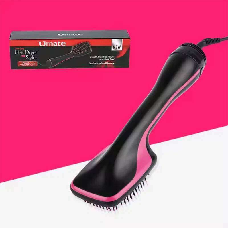 Hair Pink Multifunctional Hairdryer One Step Ions Hot and Cold Air Wind Blow Dryer Brush With Comb