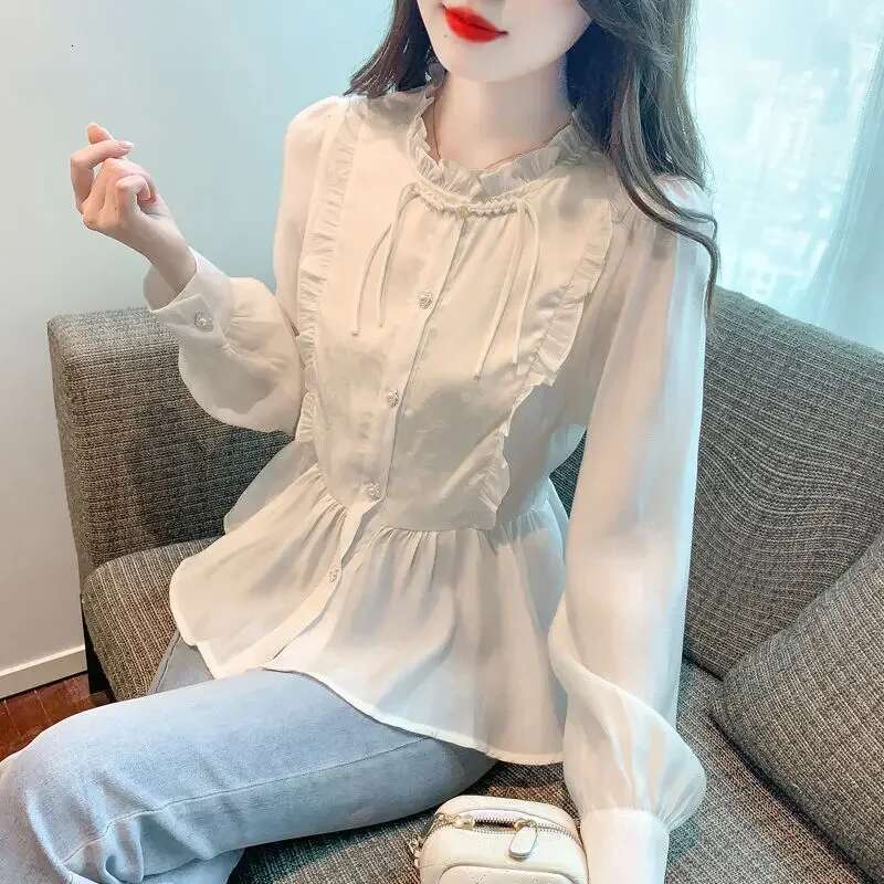 Womens Shirt And Blouse Loose Casual Youth Female Tops Summer Pretty Basic Economic With Original Hot Elegant Youthful Chic M