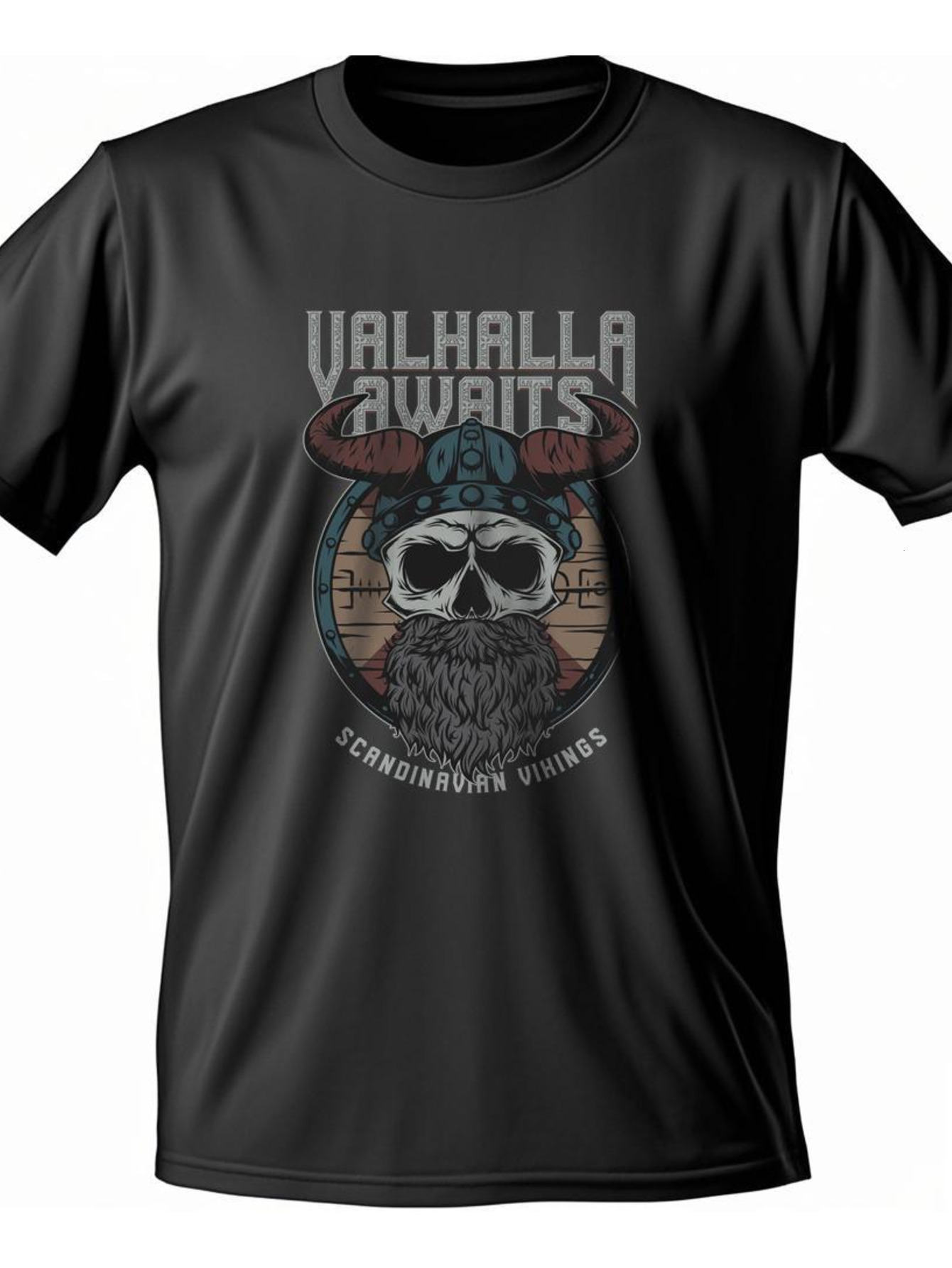 Dongdumaoyi White Men Adult Short Sleeve Round Collar T Shirts S-3Xl Text 180G Graphics Black Cotton Skull 66d6