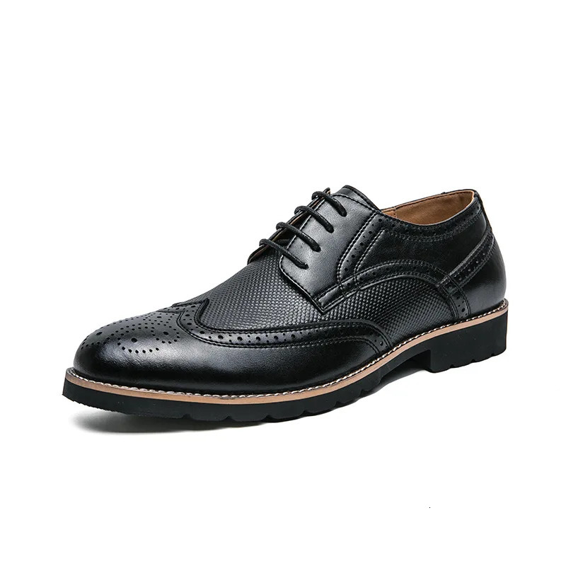 Handmade Oxford Shoes for Men Wingtip Leather Brogue Mens Dress Classic Business Formal Male Calfskin Shoe 250612