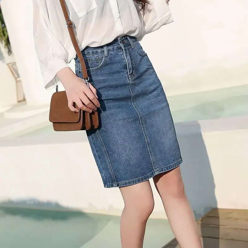 Wrap Jeans Skirts for Women Midi Tight Y2k Vintage Cheap Casual Streetwear Clothing Sales Harajuku Trend 2025 Woman Denim Skirt