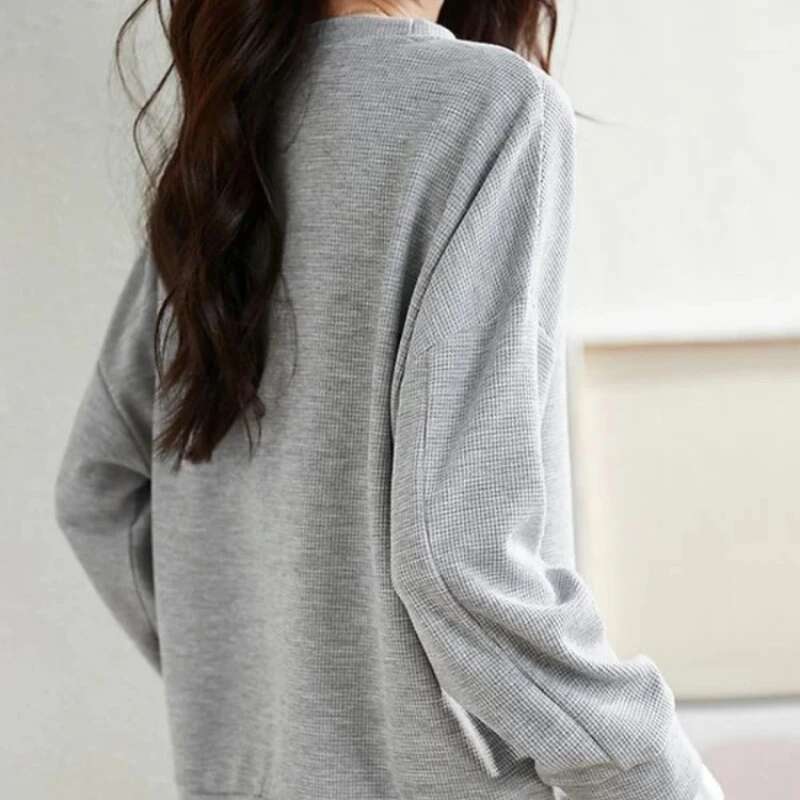 Loose Baggy Round Neck Pullover Long Sleeve Sweatshirt for Women Novelty Harajuku Fashion Woman Tops Essential Korean Aesthetic