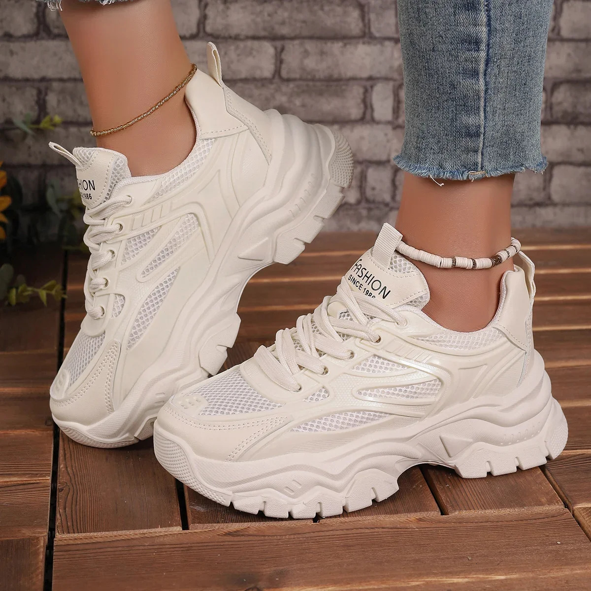 Women Sneakers Fashion Chunky Sneakers Women Outdoor Tennis Platform Sports Shoes for Women Lightweight Shoes 250614