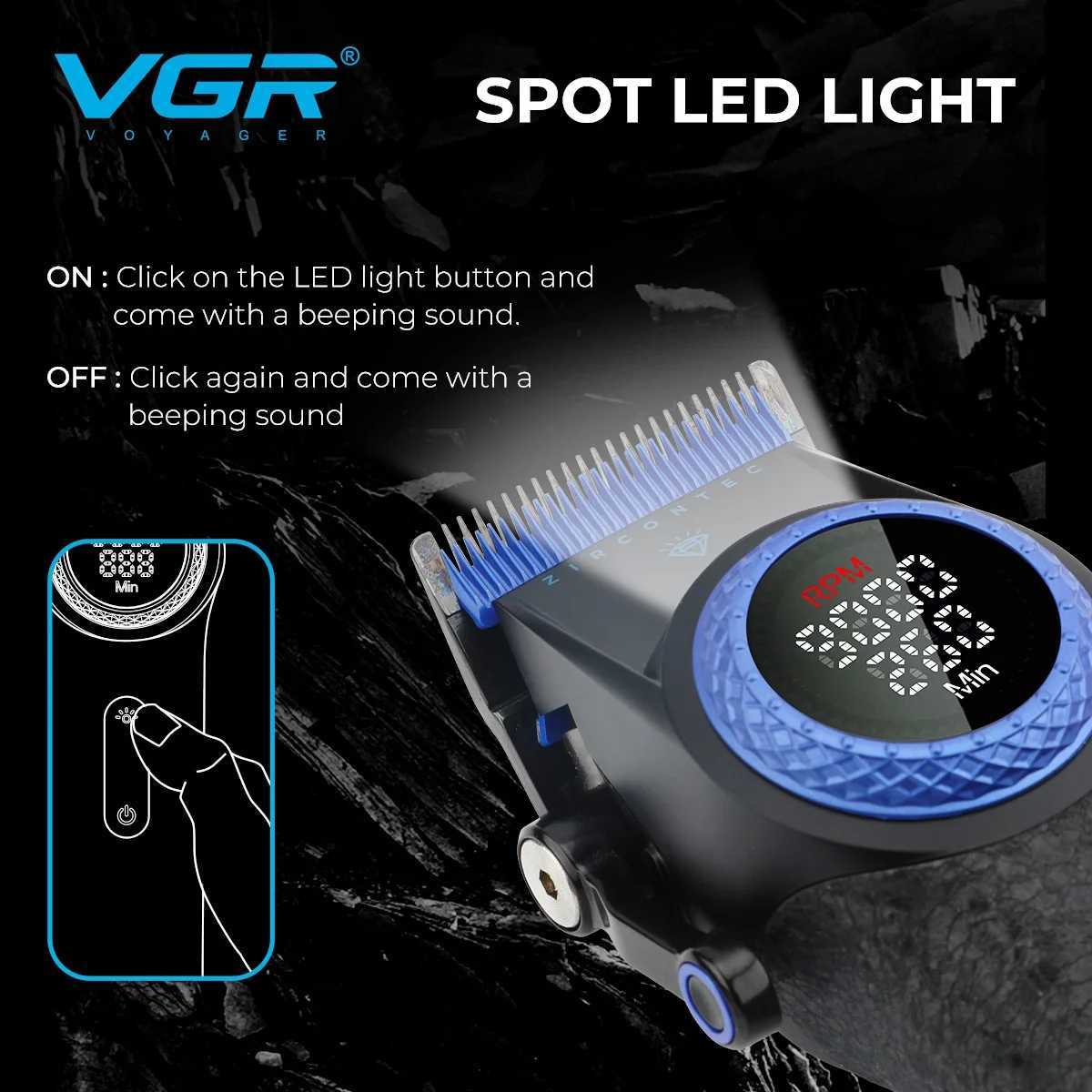Hair Trimmers 9000RPM Hair Clipper DLC Blades Professional Trimmers 21-Gears Speed Adjustable Hair Trimmer for Men R250617