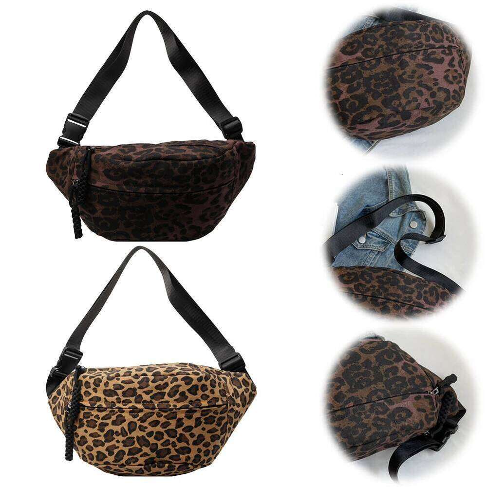 Leopard Print Waist Fashion Chest Large Capacity Adjustable Strap Bum Zip Closure Vintage Belt Chic Hobo Bag bag