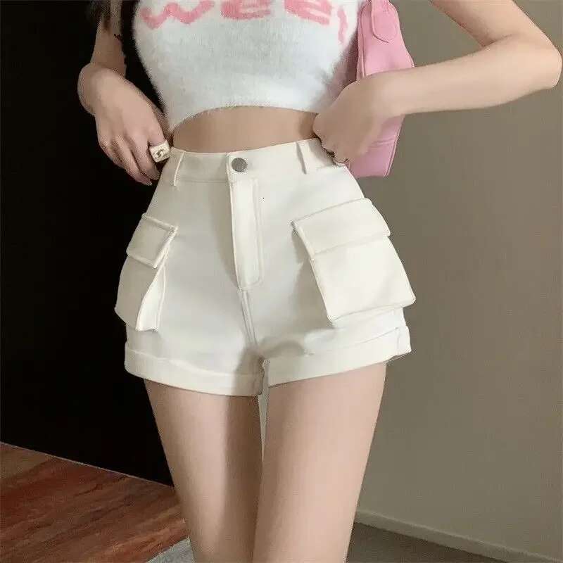 Jorts Short Pants Woman With Pockets Cargo Waist Pocket Shorts for Women Stretchy Elasticty Trend 2025 Cheap Flowy Designer XXL
