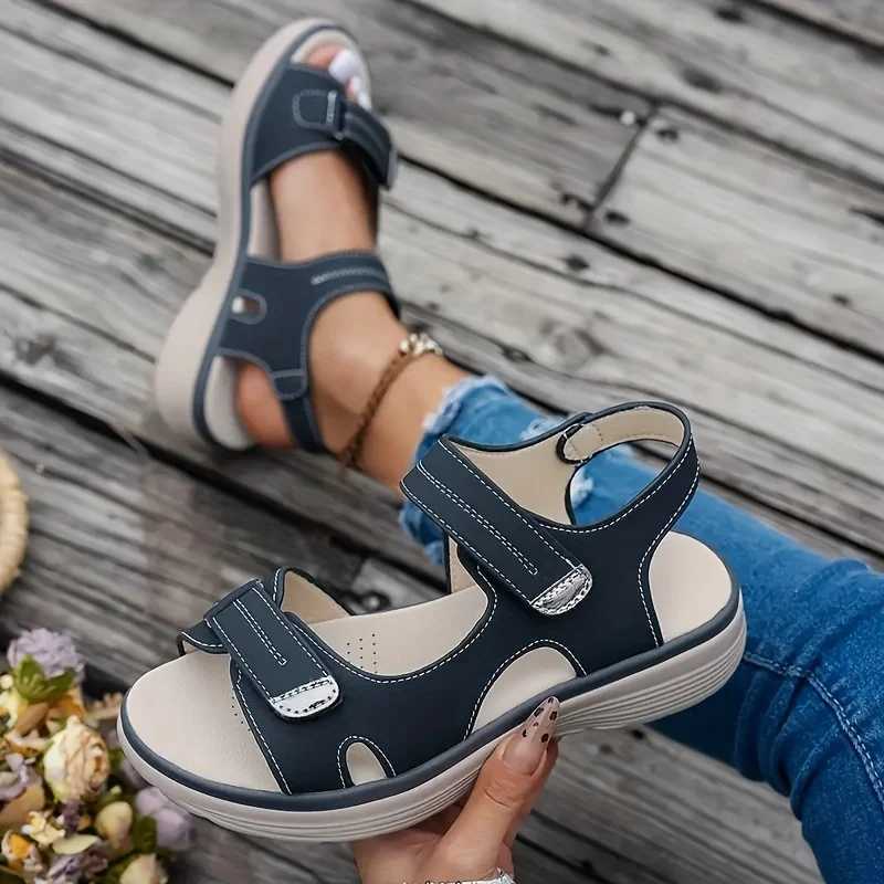 Summer Wedge Sandals for Women 2025 New Fashion Non Slip Beach Shoes Woman Lightweight Casual Platform Plus Size Sandals Women Z250617