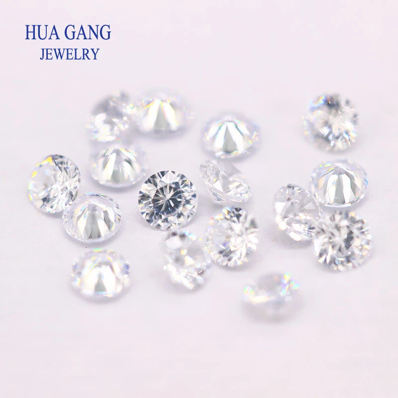 1000pcs/bag AA Grade White 0.8~5.0mm Loose Zircon Stone Brilliant Round Cut Cubic Zirconia Stones For Jewelry Making DIY 250617