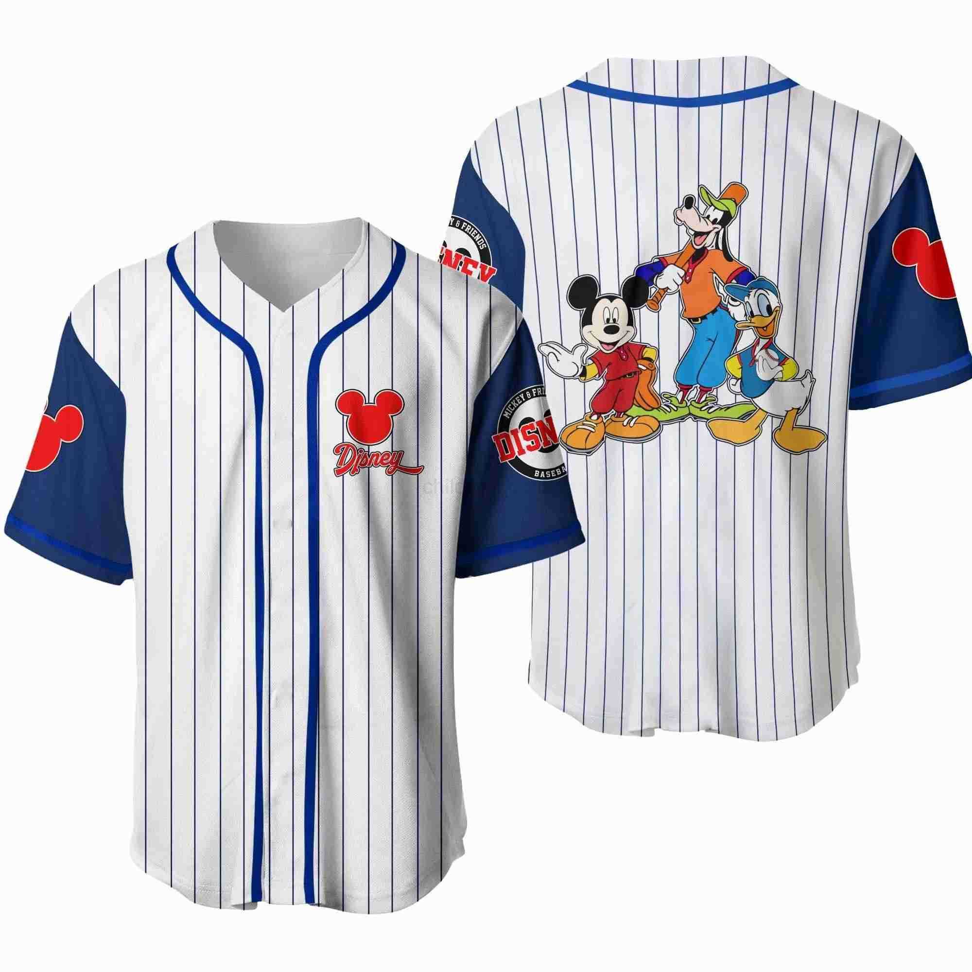 Disney Summer Kids Baseball Jersey Cartoon Mickey Mouse Tops Tees Children Fashion Clothing Boys Girls Casual Baseball Uniform W250617