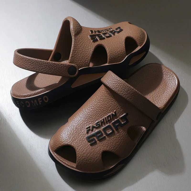 Smile Shoes For Men Outdoor Beach Sandals Cave Shoes Plus Size Comfortable Sandals EVA Non-slip Outsole Fashion Sports Slippers Z250617