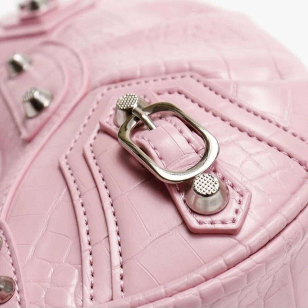 Shoulder Crossbody Female Gothic Rivet Crocodile PU Leather Saddle Bag With Purse Vintage Grunge Punk Rock Fashion Y2k