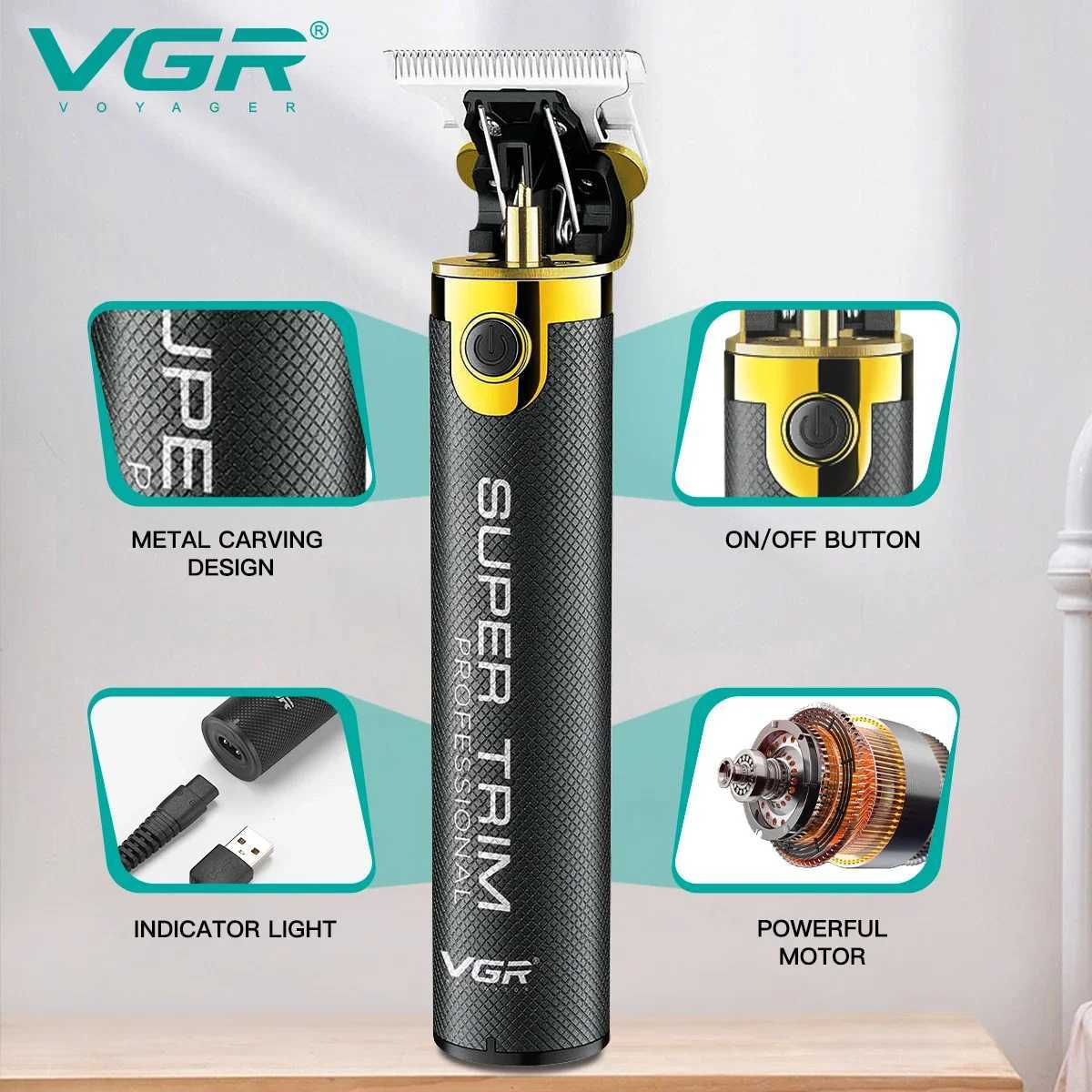 Hair Clipper Professional Hair Cutting Machine Rechargeable Hair Trimmer T9 Rechargeable Haircut Trimmer for Men V082 R250926