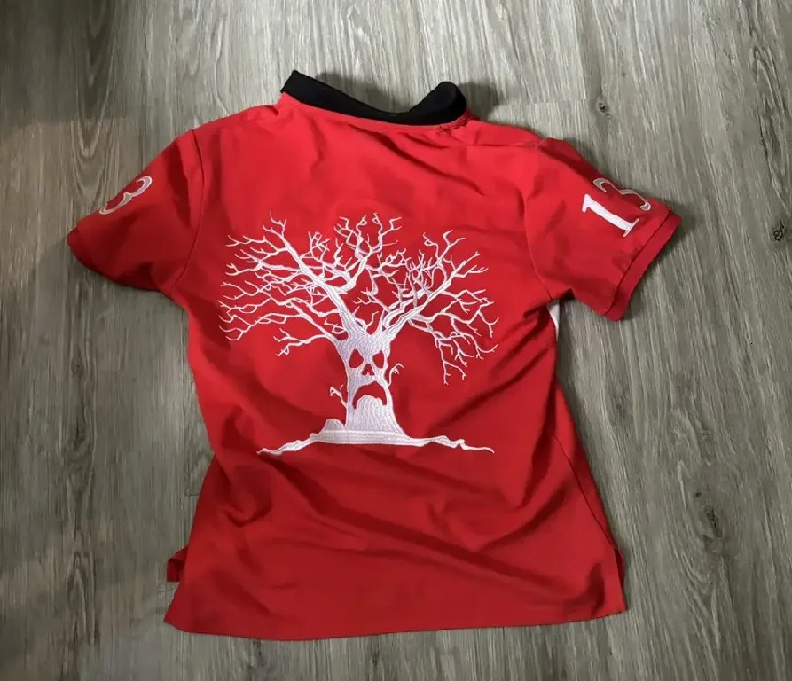 Streetwear Men Women Vintage Polo Shirt Y2K T Shirt Hip Hop Lettering Pumpkin Head Embroidery Oversized Shirt Short Sleeve Tops 250616