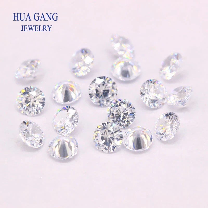 1000pcs/bag AA Grade White 0.8~5.0mm Loose Zircon Stone Brilliant Round Cut Cubic Zirconia Stones For Jewelry Making DIY 250617