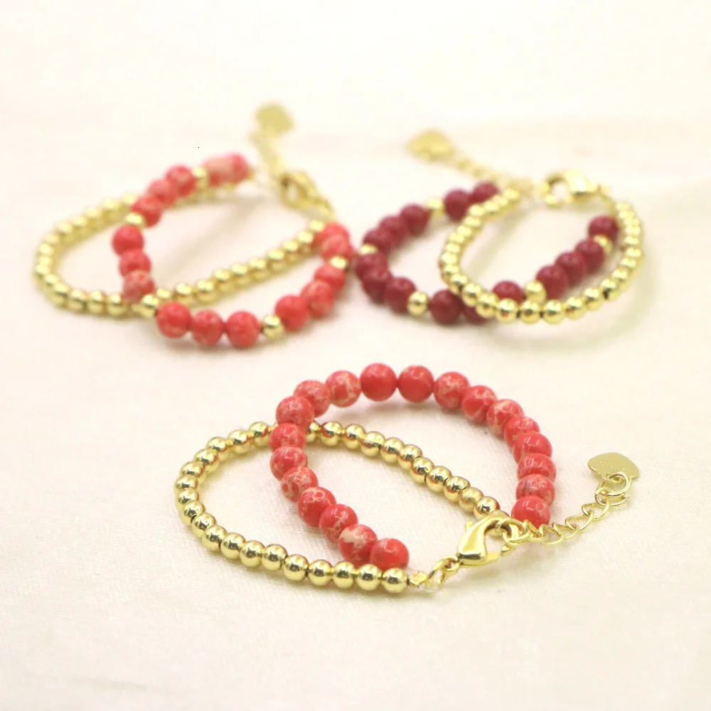 Lovely Fashion Natural Stone Bead Bracelet Baby Girls Lobster Clasp Accessories Yoga Christmas Wedding Gift Jewelry Charm 250613