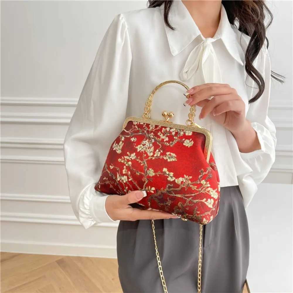 Popular Chinese Style Banquet Bag Embroidery Pearl Handle Qipao Bag High Capacity Trendy Cosmetic Bag Women Z250617