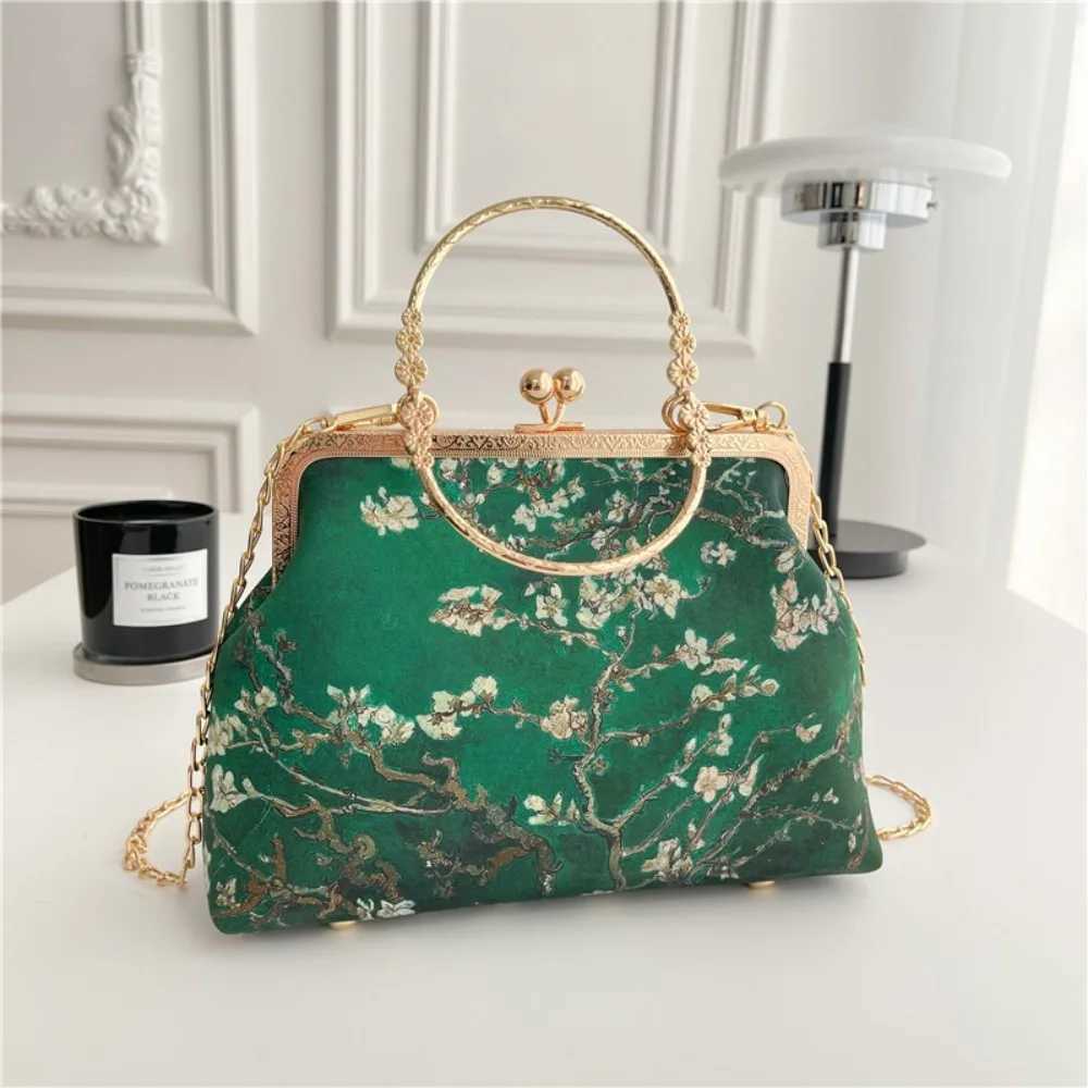 Popular Chinese Style Banquet Bag Embroidery Pearl Handle Qipao Bag High Capacity Trendy Cosmetic Bag Women Z250617