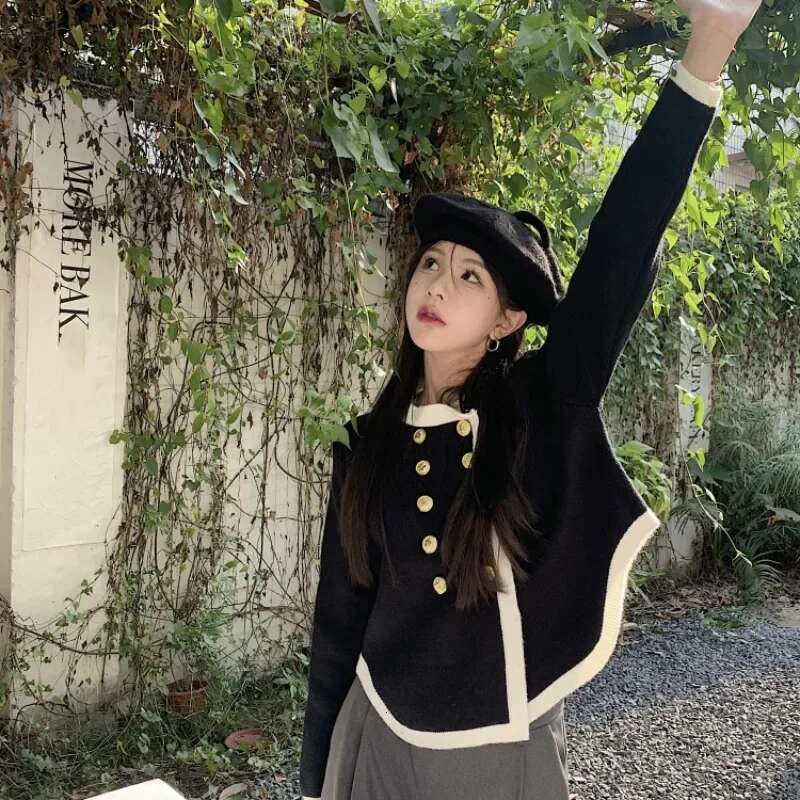 Knitted Sweater Woman Outerwear Spring Autumn Cardigan for Women Slim Jacket Casual Fall 2025 Top With Long Sleeves Novelties in