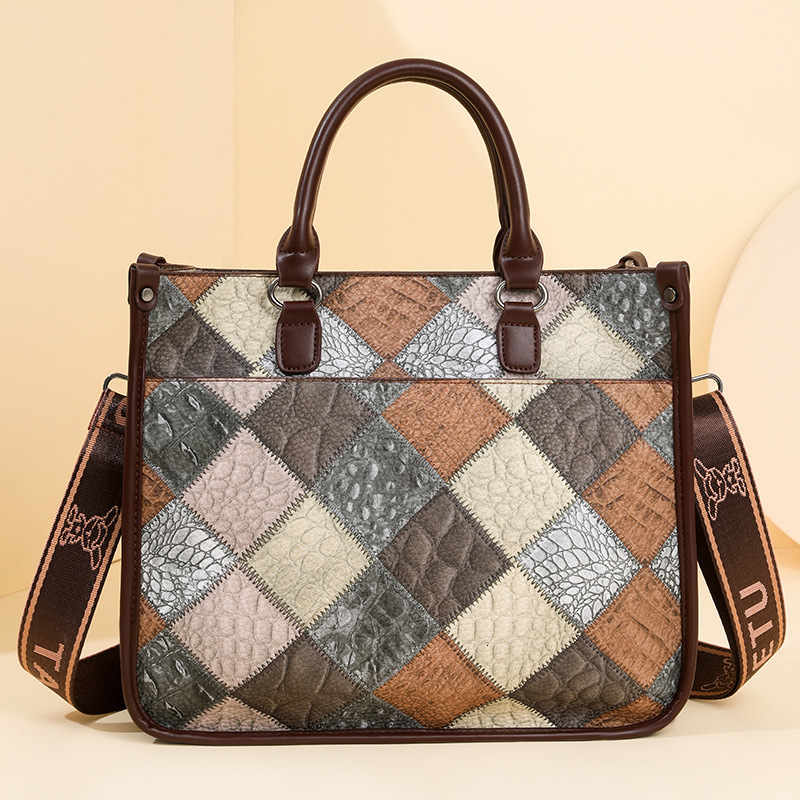 High quality brand high-quality new style free designer bag cross-border new style fashionable color blocked handbag shoulder bag new style free desig