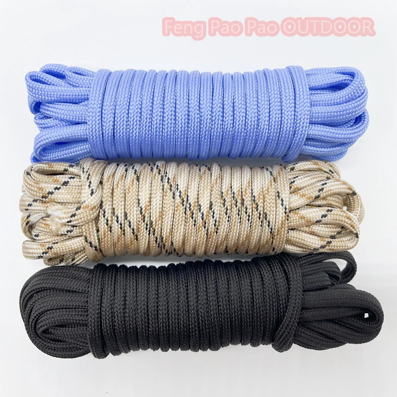 7 Cores 550 Paracord Cord 5 15 30 M Dia4mm For Outdoor Camping Survival Lanyard Parachute Rope Hiking Tent Accessories 250611