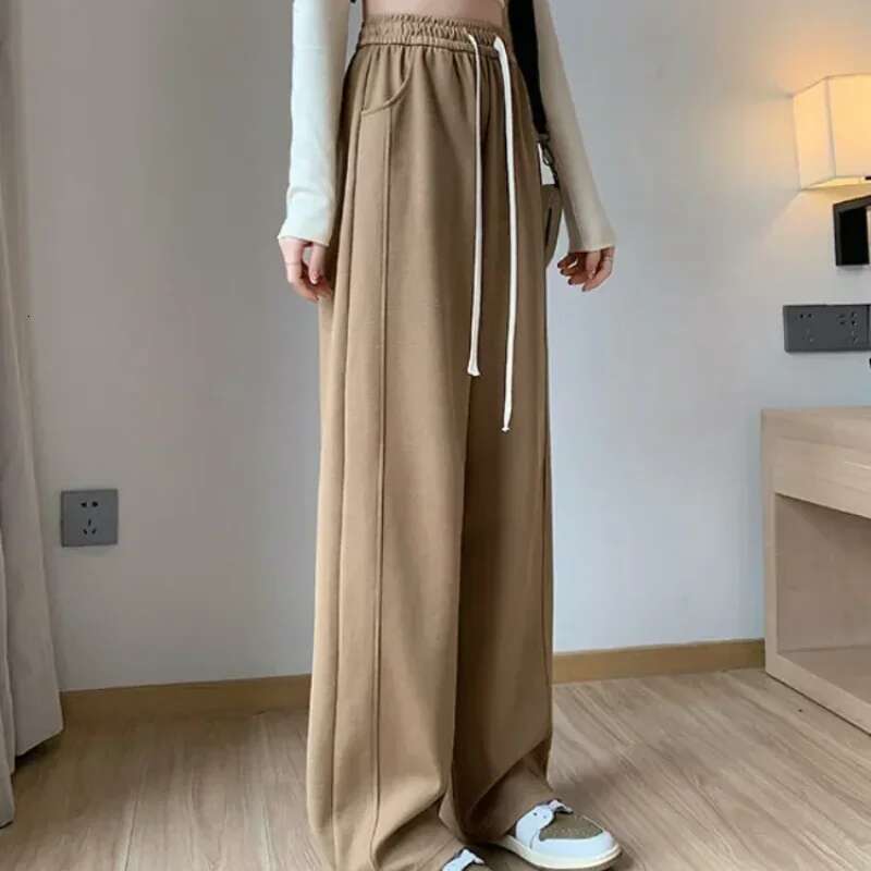 Long Spring Autumn Woman Trousers With Pockets Harajuku Casual All Medium Chic and Elegant Pants for Women Original 90s Classic