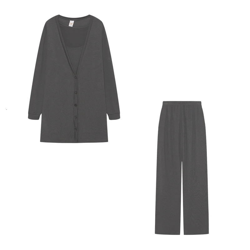 Autumn and Winter Womens Cross-border Knitting Western Womens Jacket Vest Pants Three-piece Set 250616