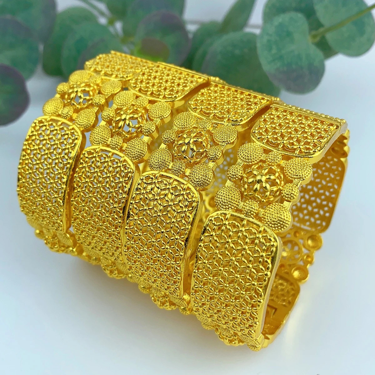 ANIID African Charm 24k Gold Plated Bangles For Women Arabic Bridal Dubai Indian Bracelet Nigerian Wedding Jewelry Party 250616