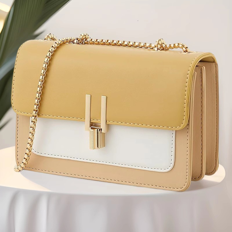 Top quality Brand High Quality New Style Color-Block Fashion Casual Leather Crossbody Wallet Cute Handbag Shoulder Medium Crossbody for Women New