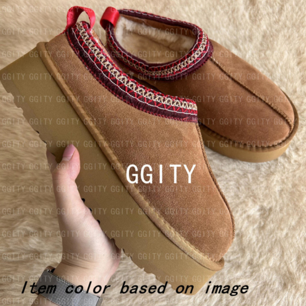 Tasman tazzman Slippers Tazz designer fluffy snow boots mini women slippers winter australia fur slipper ankle wool shoes sheepskin leather Boots
