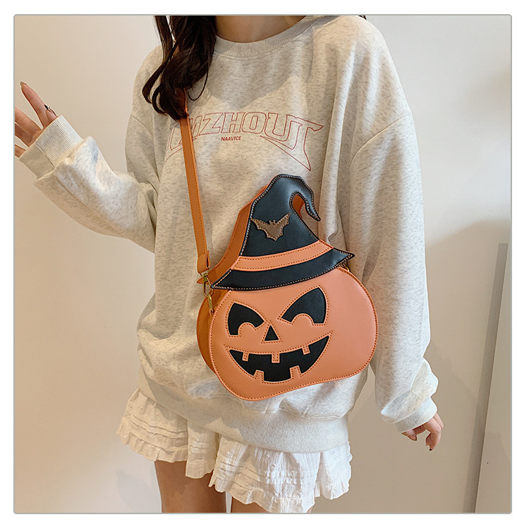 Free Shipping 2025 New Designer Bag Halloween Pumpkin Trendy Women's One Shoulder Handbag Fashion High Quality Shopping Bag