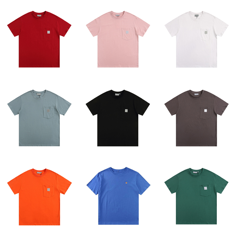 Designer tshirt Workwear Pocket Trendy Street Short carharttness short Sleeve Tshirt Hip Hop