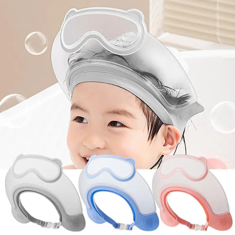 Bath Visor For Toddler Adjustable Waterproof Toddler Shower Cap Bathing Accessories For Girls Boys Shampoo Hair Washing 250617