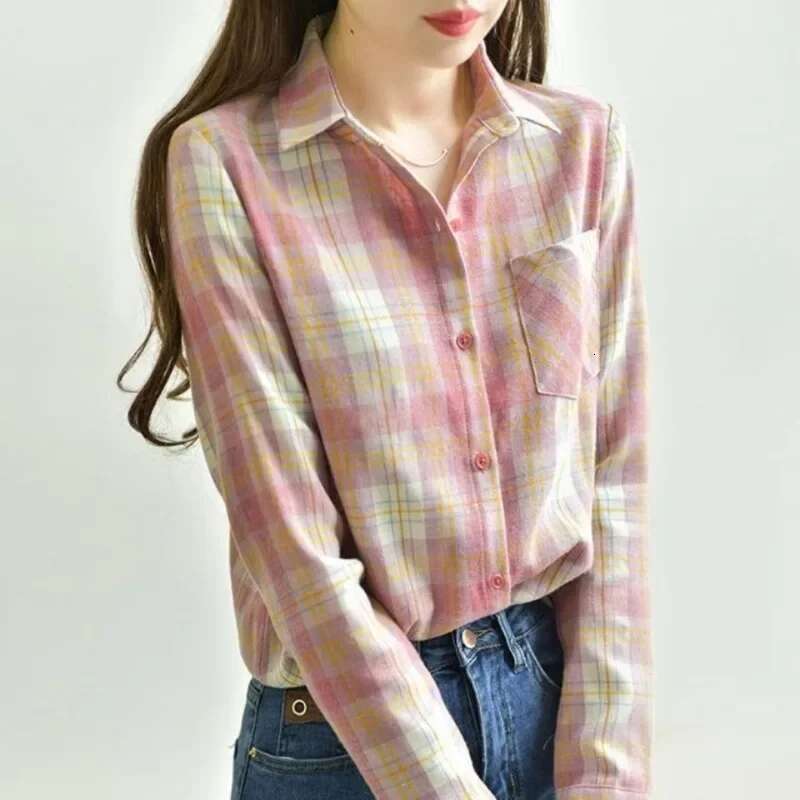 Shirts Blouses For Women Cotton Full Long Sleeve Summer Woman Top Fine Elegant Offer Premium 2025 Novelties Luxury S M