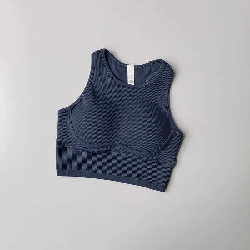 Impact Sports Bra Womens Seamless Strap Top High Support Push Up Back Fitness Clothing Fitness Yoga Exercise Underwear Yoga Tank TopXJ250331