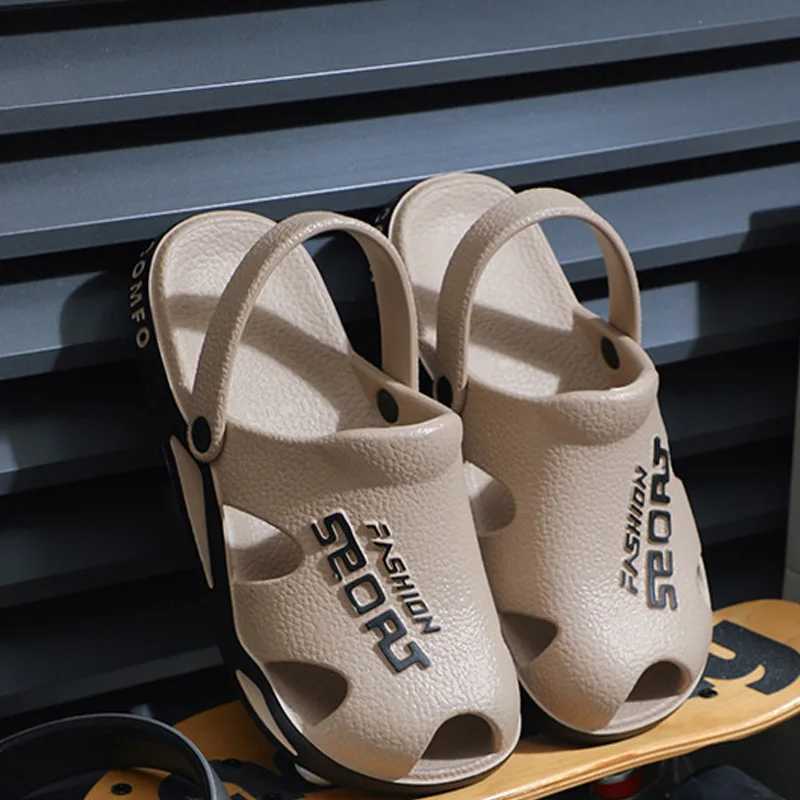 Smile Shoes For Men Outdoor Beach Sandals Cave Shoes Plus Size Comfortable Sandals EVA Non-slip Outsole Fashion Sports Slippers Z250617