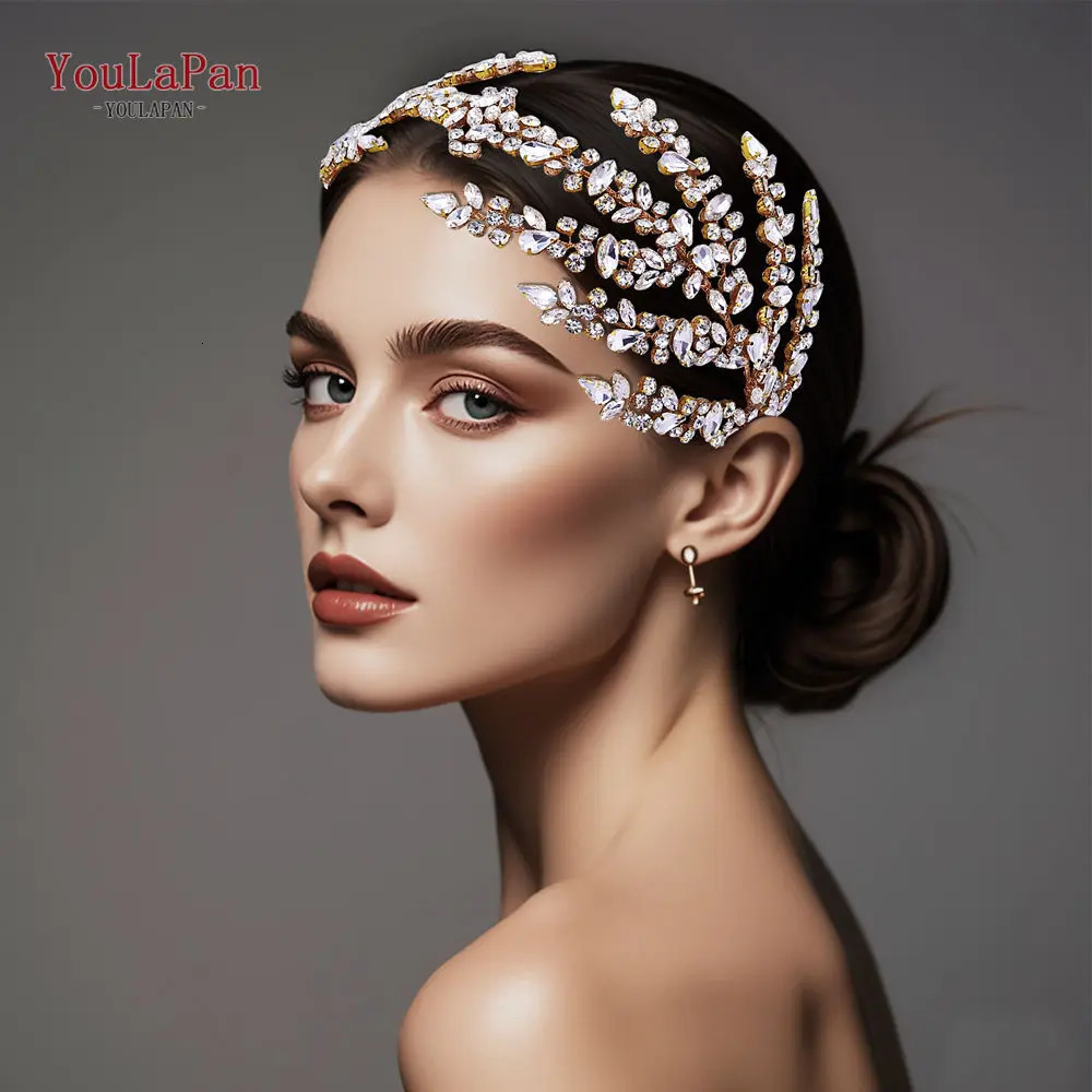 YouLaPan Rhinestone Bride Headband Woman Headpiece Wedding Hair Accessories Pageant Headdresse Wedding Tiara HP425 250603