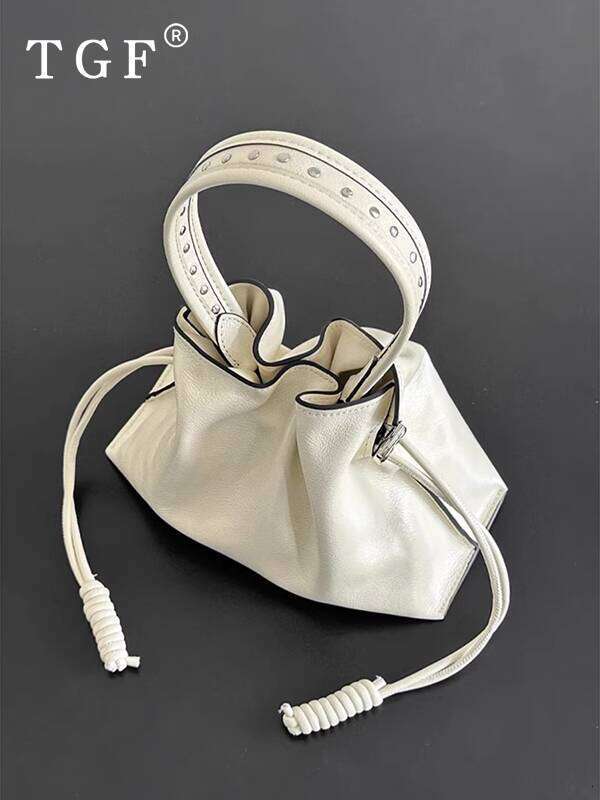 Handbag Women s New Trend Summer Fashion Versatile Drawstring Pleated Simple Shoulder Crossbody Bucket Bag