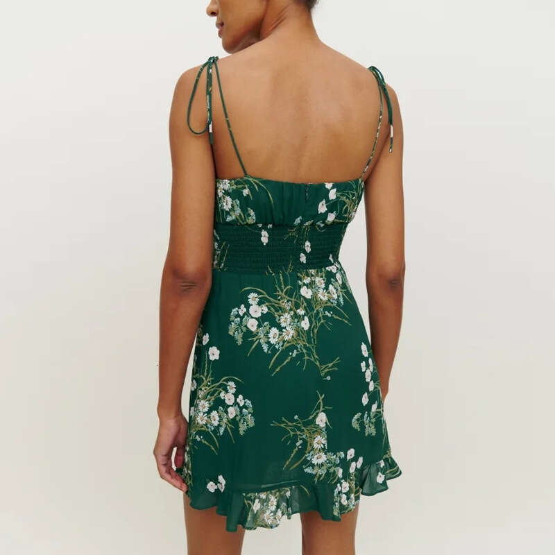 Designer Dresses for Women Dress Designer Womens Dress Sexy N462 Summer 2025 Printed Short V-neck Sexy Slim Fit Strap Dress French Style Womens Fashio