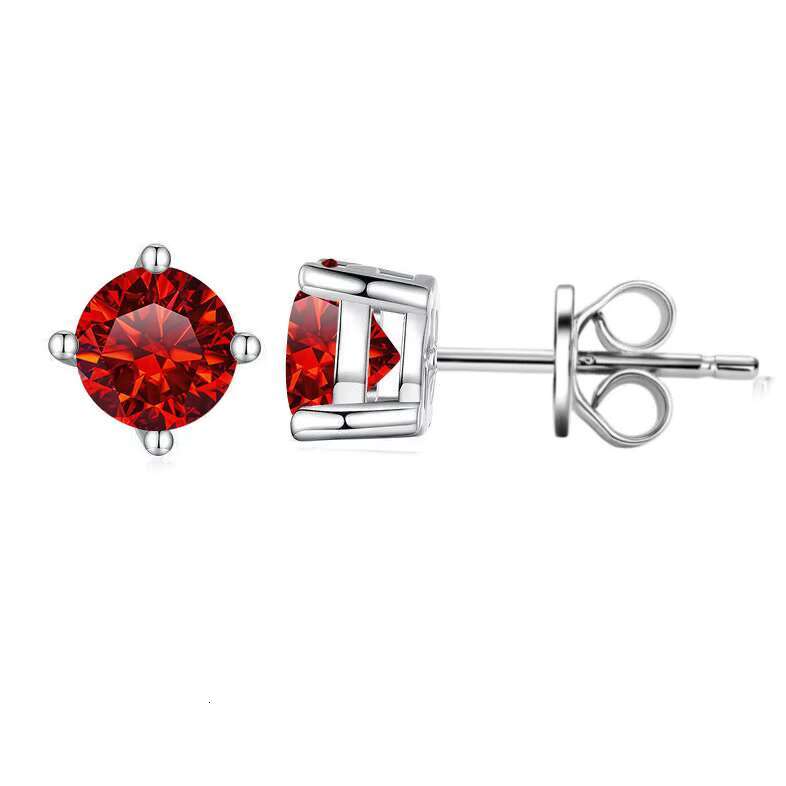 0.5-3ct GRA Moissanite Stud Earrings 925 Sterling Silver Lab Diamond Mossanite Earring for Women Men