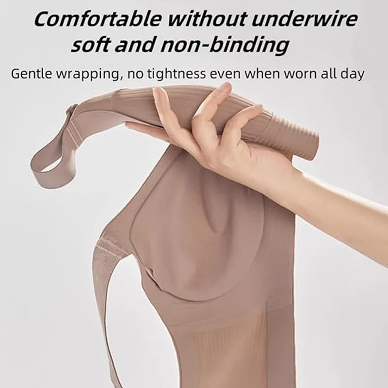 Thin Seamless Threaded Womens Intimates U-Shaped Beautiful Back Anti-Sagging Wire-Free Bra 250617