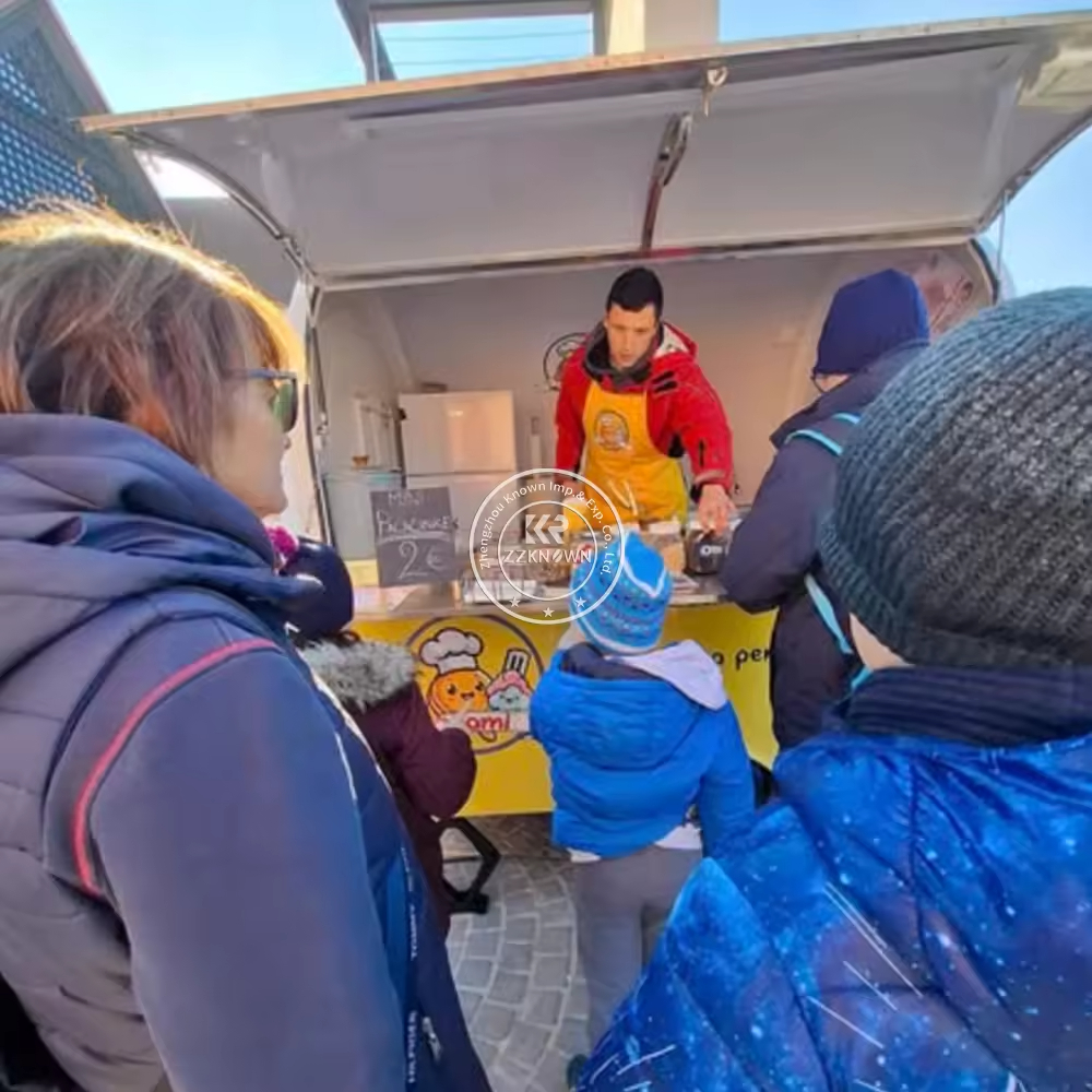 Custom Food Trailer Fully Equipped Concession Ice Cream Cart Street Restaurant Hot Dog Snack Vending Catering Food Truck