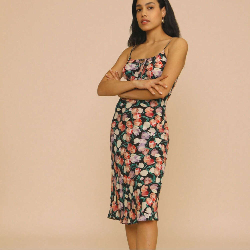 Bodysuit Women Dresses Dress Dresses for Woman Elegant No.054#rayon Polka Dot Halter Neck Strap Dress 2025 Summer New Womens Fashion