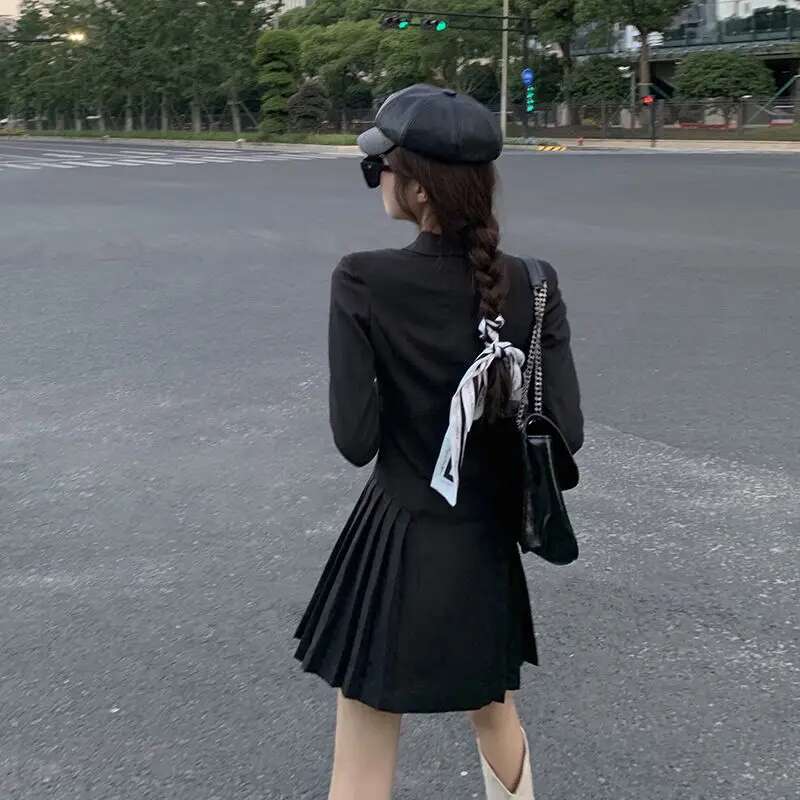 Womens Dress Blazer Clothing Chic and Elegant Pretty Female Dresses 2025 Formal Occasion Spring Retro Promotion Loose X Xxl Y2k