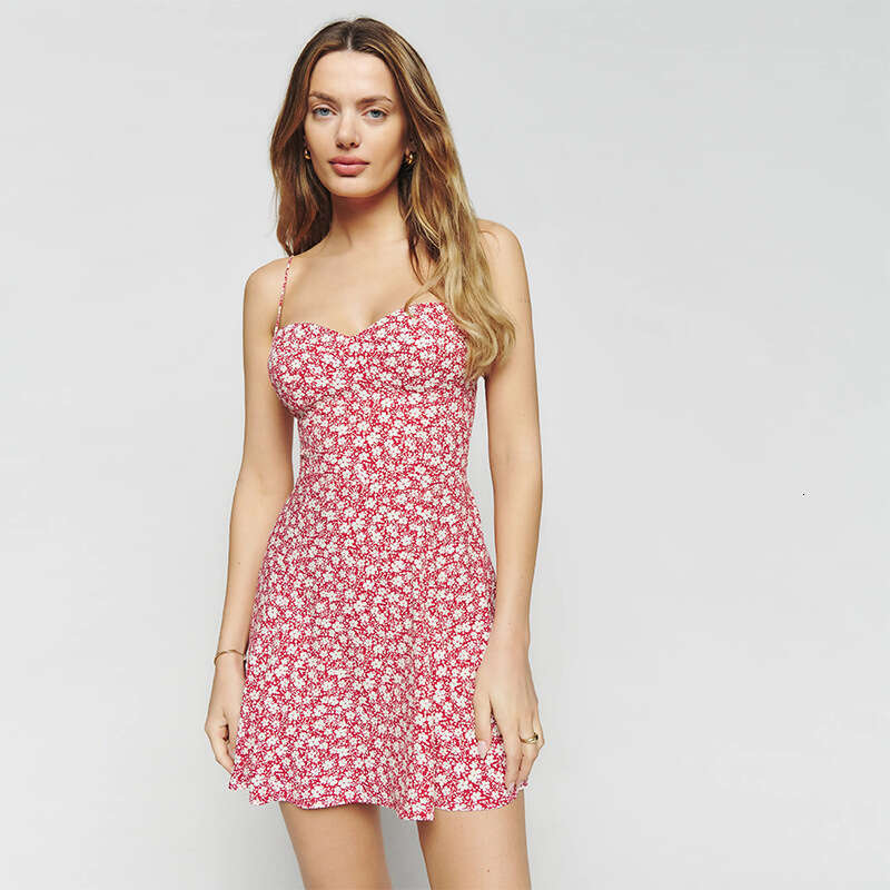 Partydress Summer Dress Designer Dress Women Dresses Womens Dress 715 Summer New 2025 Printed Floral Dress Short Strap Tie Chest Cup Sexy Vacation Sty