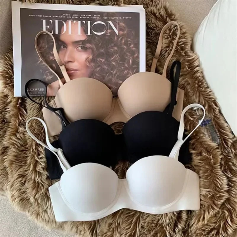 Seamless Bras for Women Invisible Underwear Push Up Bra 1/2 Cup Bralette Comfort Brassiere Nonwire Simple Sexy Lingerie 250617