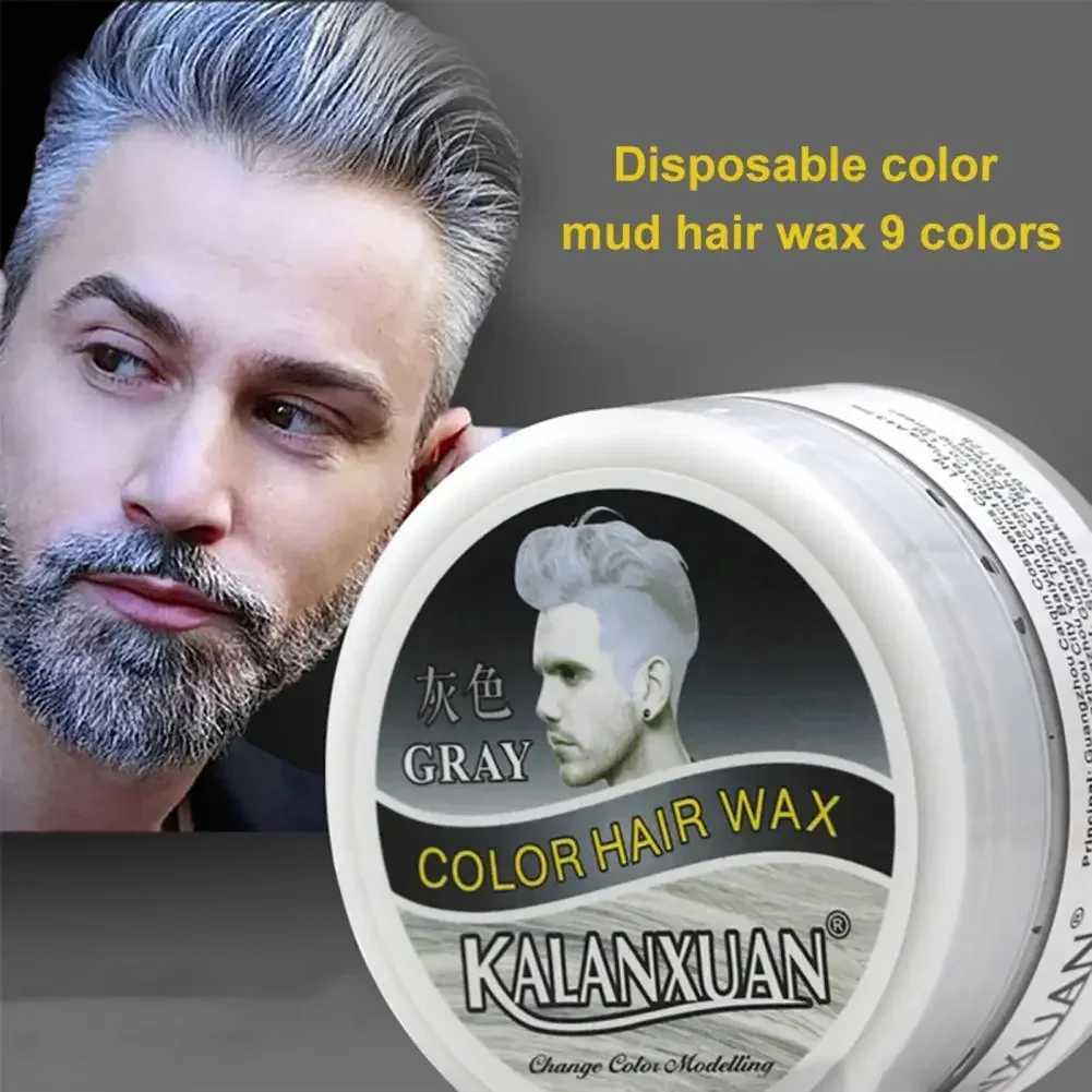 9 Hair Colors Temporary Molding Paste 8 Color Blue Bury Grandma Gray Green Hairs Dye Wax Mud Styling Pomade free shipping
