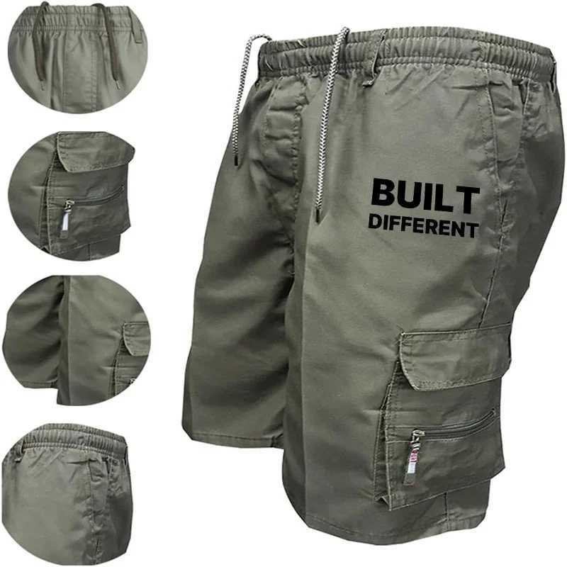 Mens Cargo Shorts Summer Outdoor Camouflage Print Short Pants Multi Pocket Casual Utility Style Big Size Trousers Durable Fabric Z250617