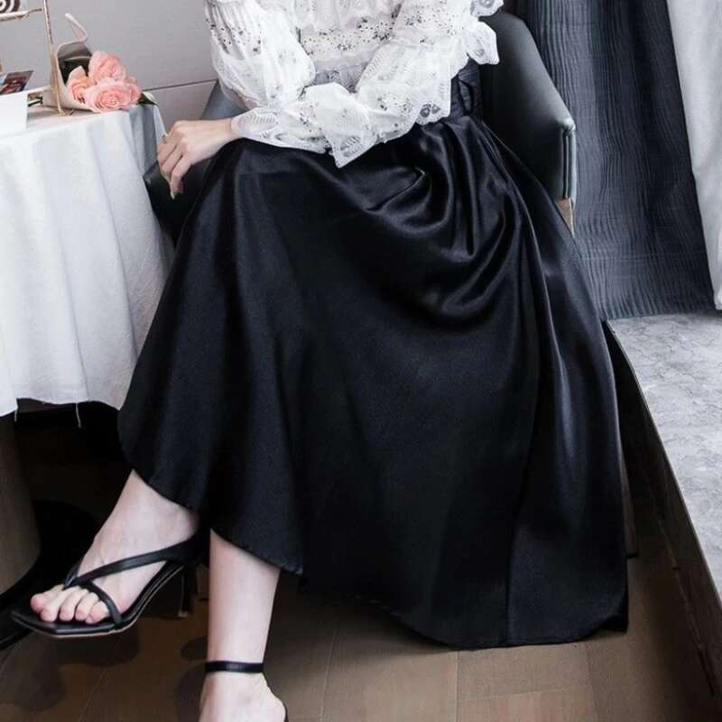 Womens Skirt Luxury Elegant Long Maxi Female Skirts Casual A Line Clothing Trend 2025 Korean Fashion Premium Sales Summer Chic